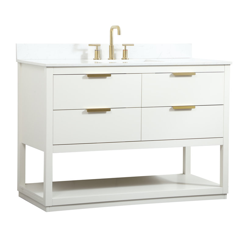 Ensemble de meuble-lavabo simple Felicity, Blanc