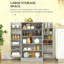Rangement réglable à 5 niveaux, garde-manger, pour la cuisine, tablettes de porte, portes doubles-1729492499