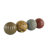 Persephone Cole and Grey Ceramic Spotted Multi Colored Decorative Orbs   