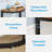 Slim Half Moon 2-Tier Semi-Circle End Table