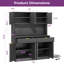 Armoire de rangement autoportante à 4 portes à texture ondulée pour la cuisine et la salle à manger-271260437-527803798-529476159