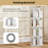 2 PCS 4-Tier Rotating Bookshelf 360° Display Rack Dividers & Anti-falling Baffles White-1105594724-1105594730