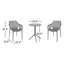 Ensemble bistro pour 2 personnes avec chaises ouvertes empilables Farrah-87530675