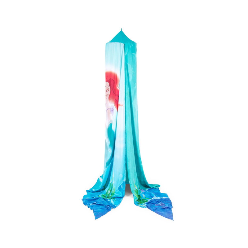 Disney Princess Ariel Blue Polyester Bed Canopy for Kids