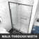 privdr 44"-48" W X 71" H Pivot Swing Semi-Frameless Shower Door with 1/4" Tempered Clear Glass