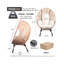 Fauteuil de patio en acier tissé en osier de l 24 po x P 38,3 po x H 16,5 po Aurelle