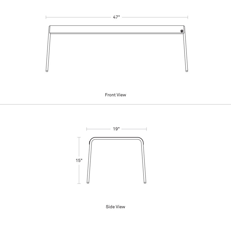 Hot Mesh Outdoor Dining Bench, Off White