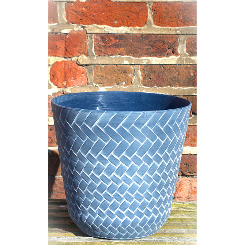 Greenridge Handmade Pot Planter, Blue/White