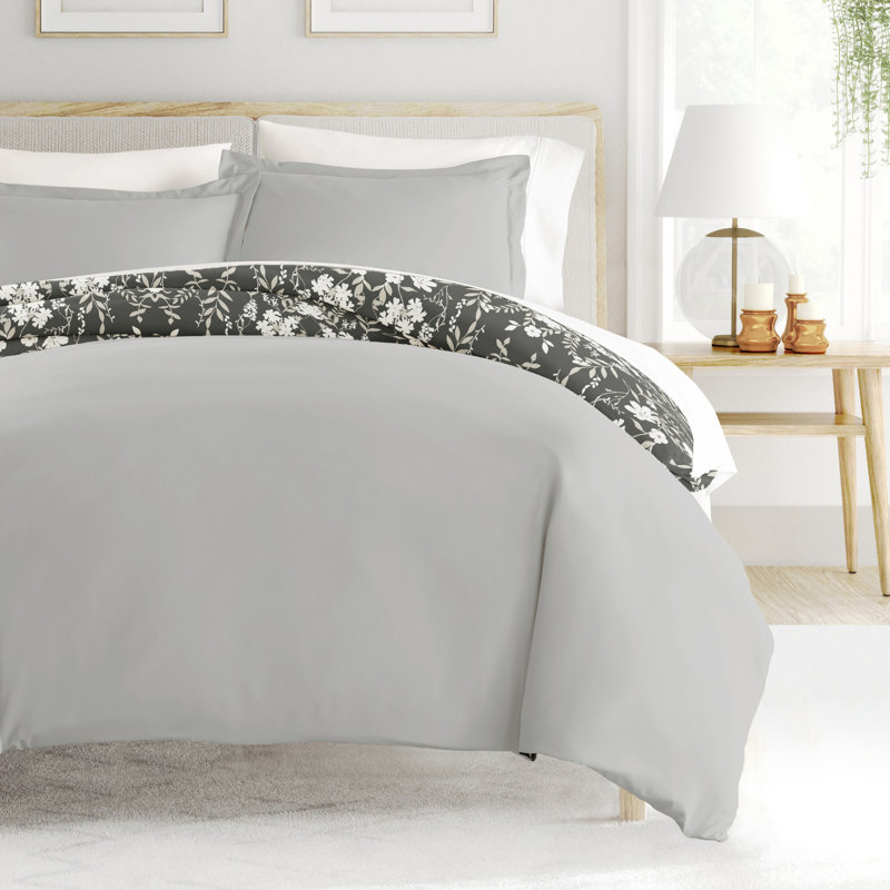 Secret Garden Pattern Reversible Duvet Cover Set, Twin Comforter + 1 Pillow Sham