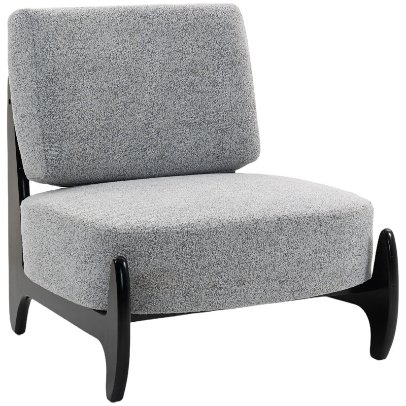 Ebern Designs Accent Chair, Bedroom Chair with Wide Seat, Wood Frame ...
