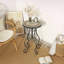 Table d'appoint ronde en céramique pour l'extérieur