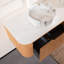 Ensemble de meuble-lavabo double 60 po avec panneaux 3D mat, lavabos en céramique et tiroirs à fermeture en douceur - pré-assemblé 60 po-1309550818