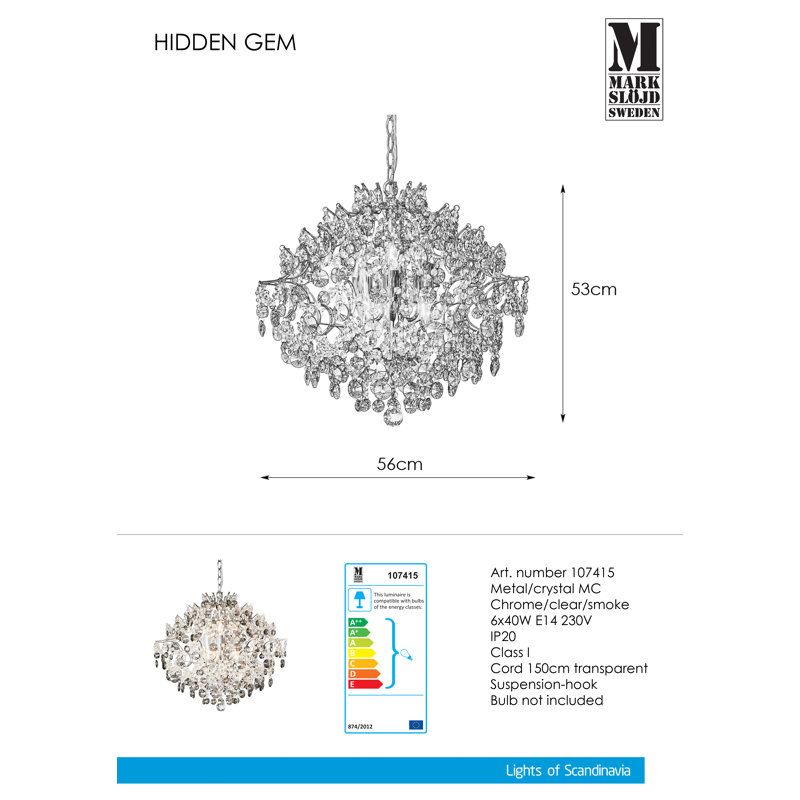 Robison 6 - Light Crystal Chandelier