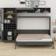 Lit escamotable avec canapé intégré et tablettes-186061356