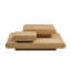 Table basse modulaire empilable moderne avec placage en bois naturel
