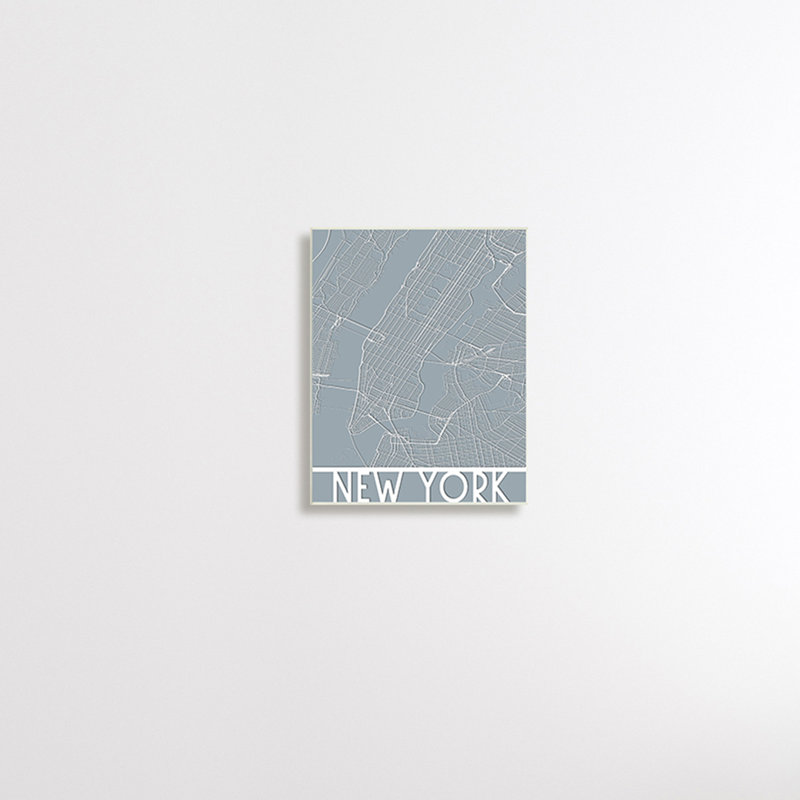 New York Transport Road Grid State Street par Daphne Polselli, H 20 po x l 16 po x P 1,5 po, Toile tendue