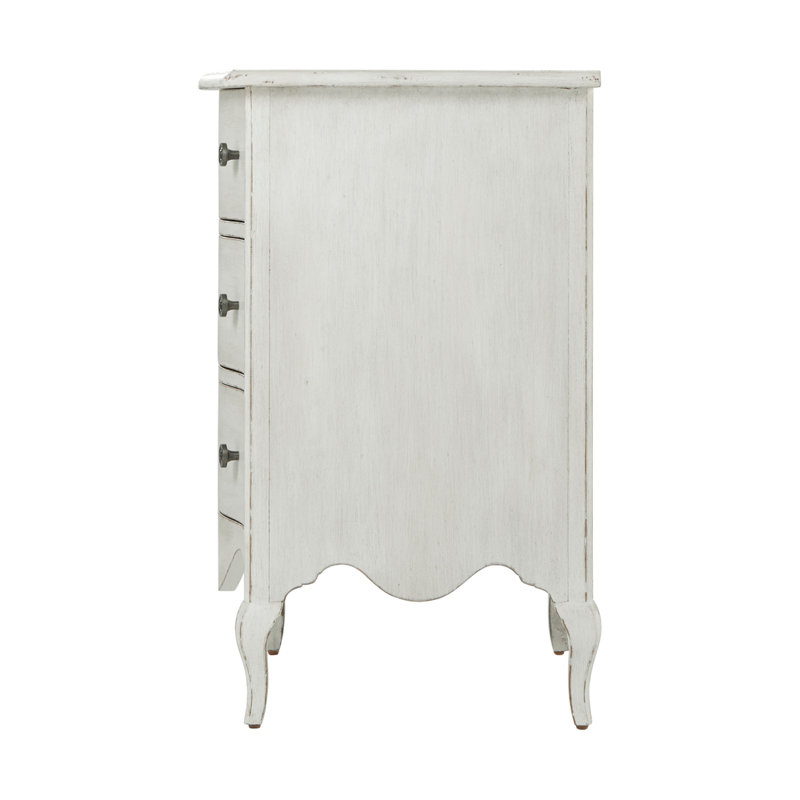 Tavel 3 - Drawer Solid Wood Nightstand, Nora