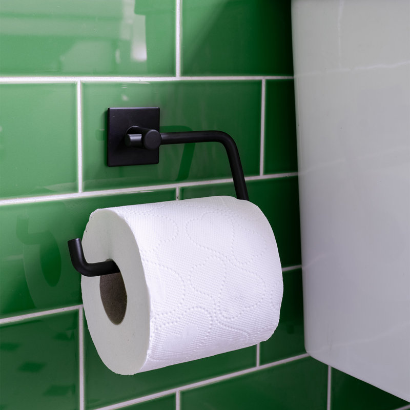 Porte-papier hygiénique mural Beslagsboden, Noir mat