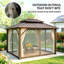 Abri de jardin à toit rigide, abri de jardin extérieur, abri de jardin en aluminium imperméable (ne comprend que l'abri de jardin)