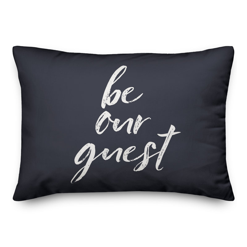 Outdoor Reversible Throw Pillow, 14" H x 20" W, Navy