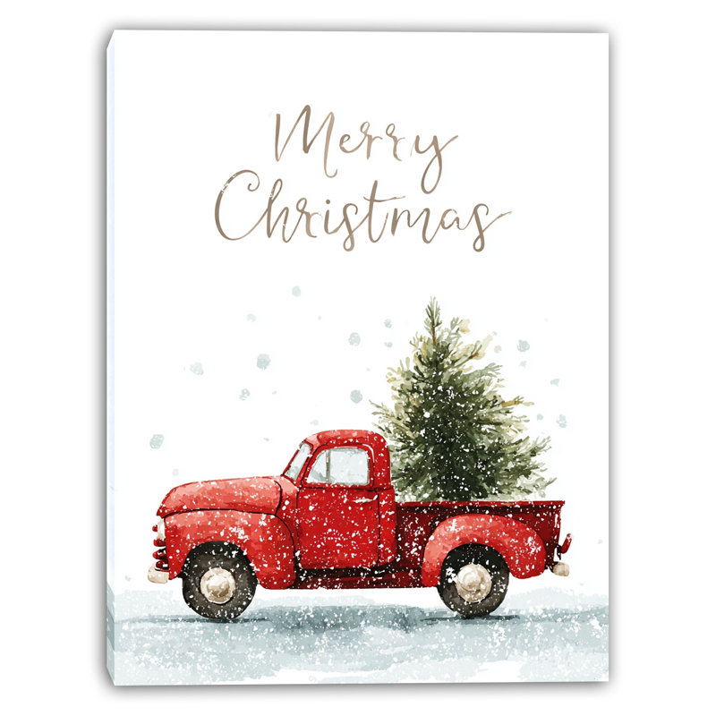 Art mural sur toile Merry Christmas, H 16 po x l 12 po