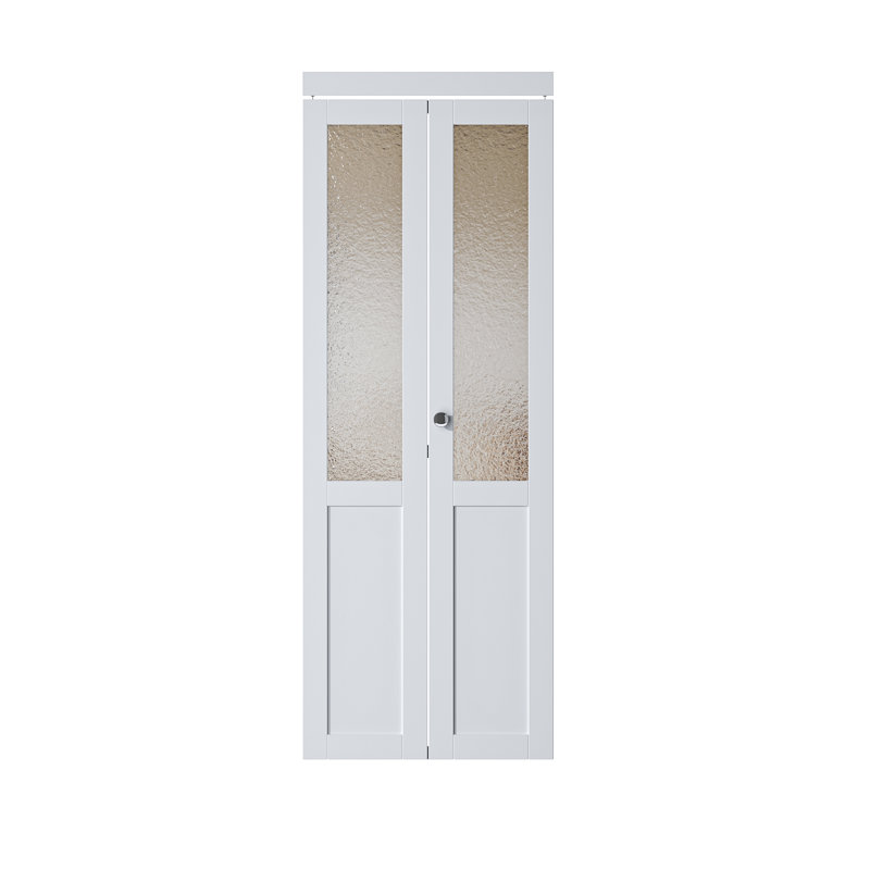 Porte pliante en verre avec quincaillerie d'installation, 30 po x 80 po