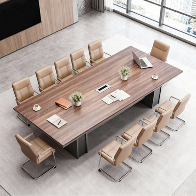 Modern Ergonomic Conference Table With Cable Management