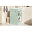 Meuble-lavabo de 20 po avec lavabo en céramique, rangement et tablettes latérales ouvertes pour salle de bain compacte