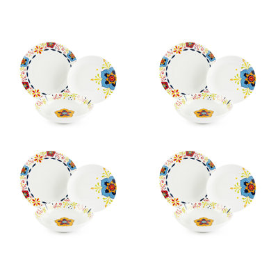 Tex Mex Piece Porcelain Dinnerware Set - Service for 4
