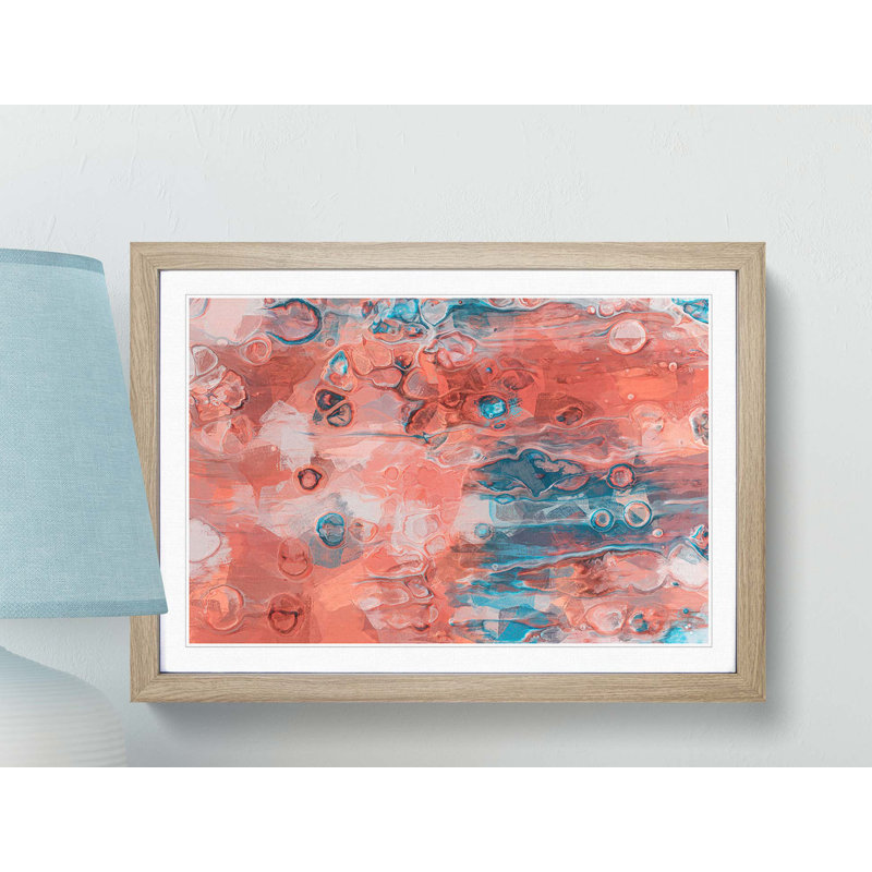 Promises in Abstract - Framed Print, 35cm H x 50cm W x 2cm D, Oak