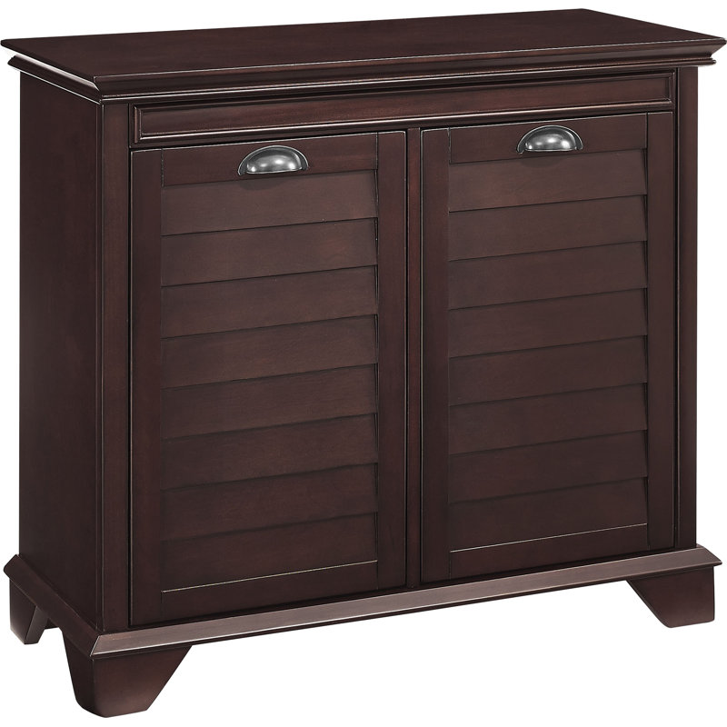 Jaiheem Wood Cabinet Laundry Hamper, Espresso