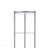 Triangle Display Shelf Tempered Glass/Chrome Frame