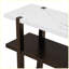 Console étroite avec plateau en marbre et tablette ouverte pour le vestibule-2126662170