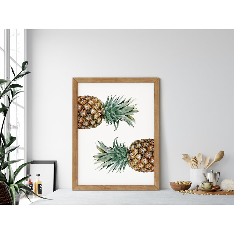 Modern Pretty Pineapple Art Print, Kitchen Printable Wall Art, Home Decor Print 1 Piece Wall Art, 59.4cm H x 42cm W x 5cm D