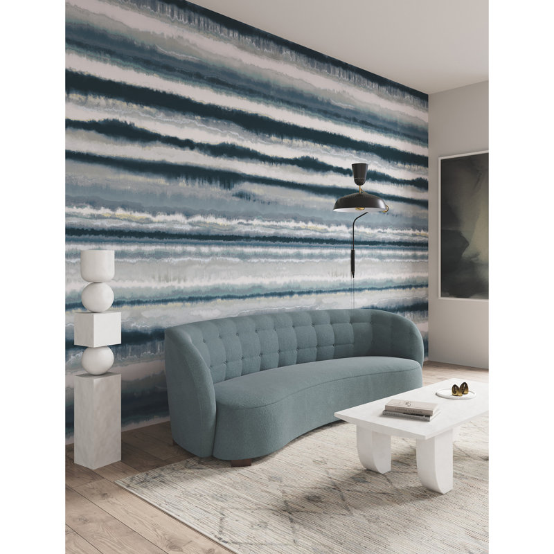 Striped Wallpaper, Blue
