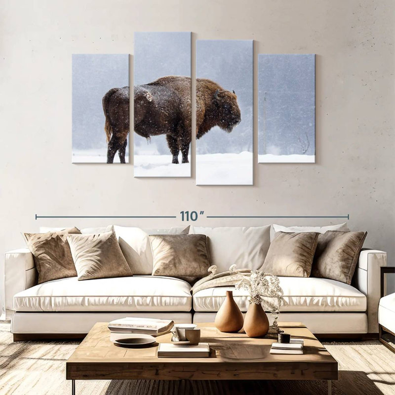 Brampt Romanian Bison, 54" H x 84" W