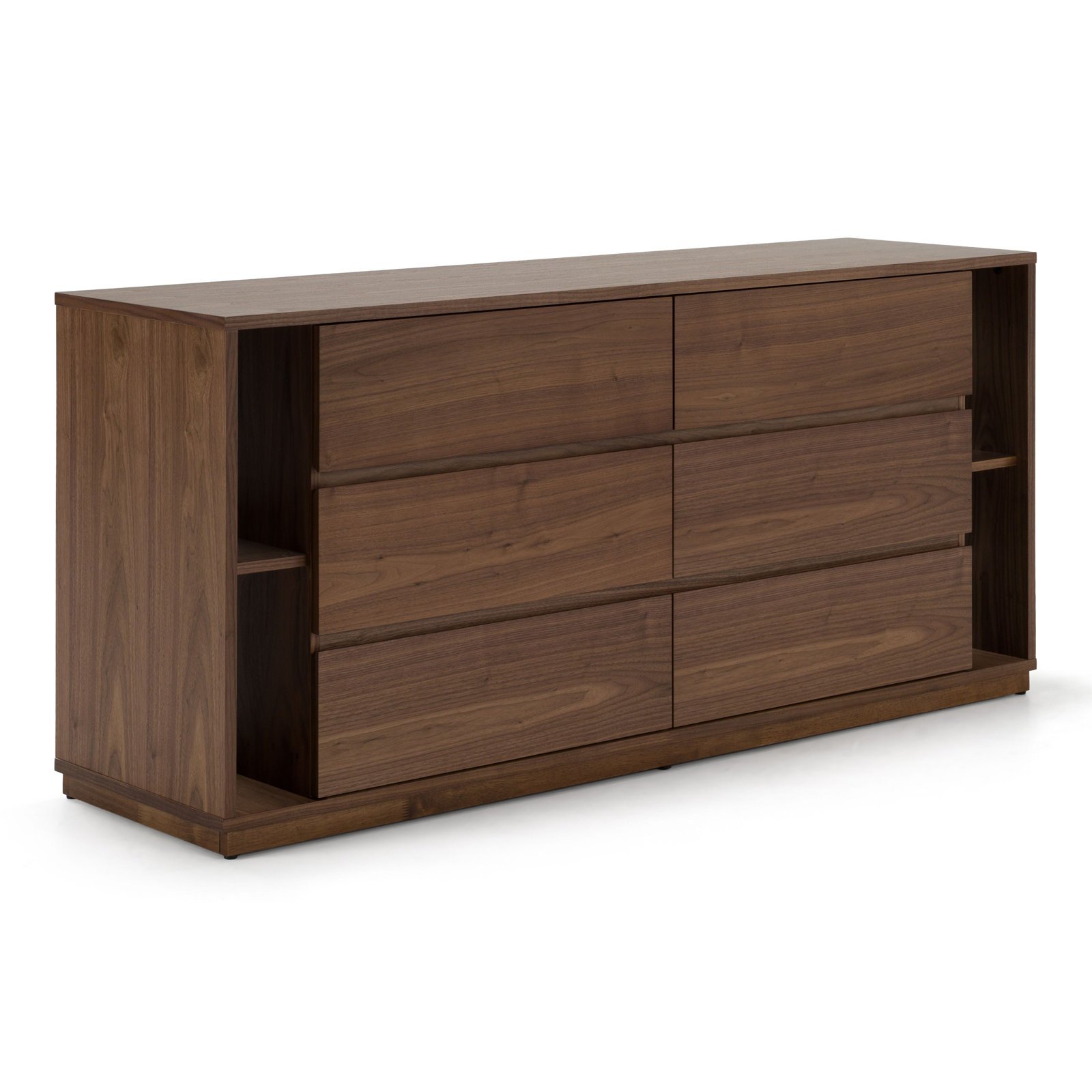 Amalie 6 Drawer 63'' W Double Dresser, Walnut