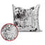 Housse de coussin en argent écrasé