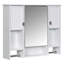 Armoire de rangement murale moderne 35 po x 28 po, armoire de salle de bain murale avec miroir, armoire à pharmacie avec barre à serviettes-1222742322