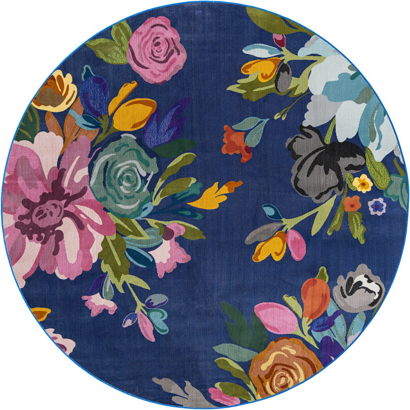 Floral Indoor Rug, Square 10'