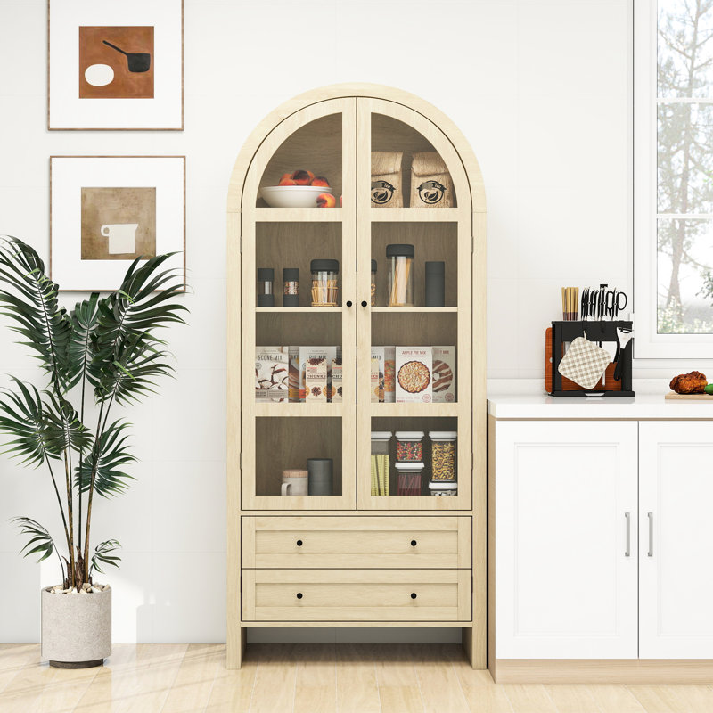 Armoire de cuisine moderne avec 2 tiroirs, 4 grattoirs et contreplaqué en bois