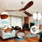 60 Inch Indoor Modern Ceiling Fan With 6 Speed Remote Control 3 Solid Wood Blade For Living Room-574554343-574554340