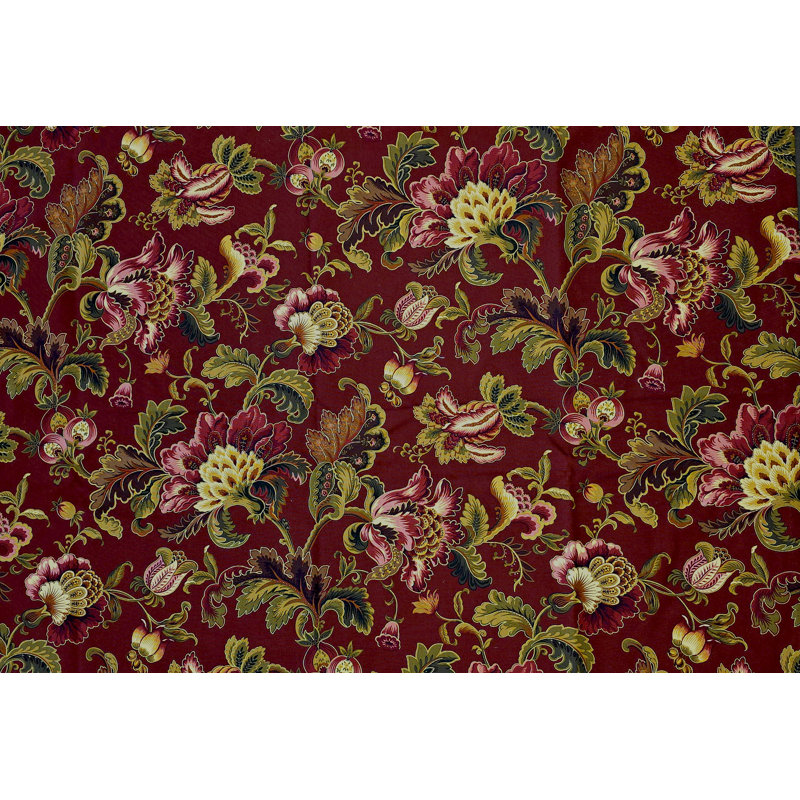 Noblesse Scalloped Seales 50" Window Valance, Ruby
