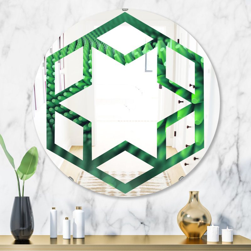Miroir mural éclectique Hexagon Star, 31,5 po x 23,7 po