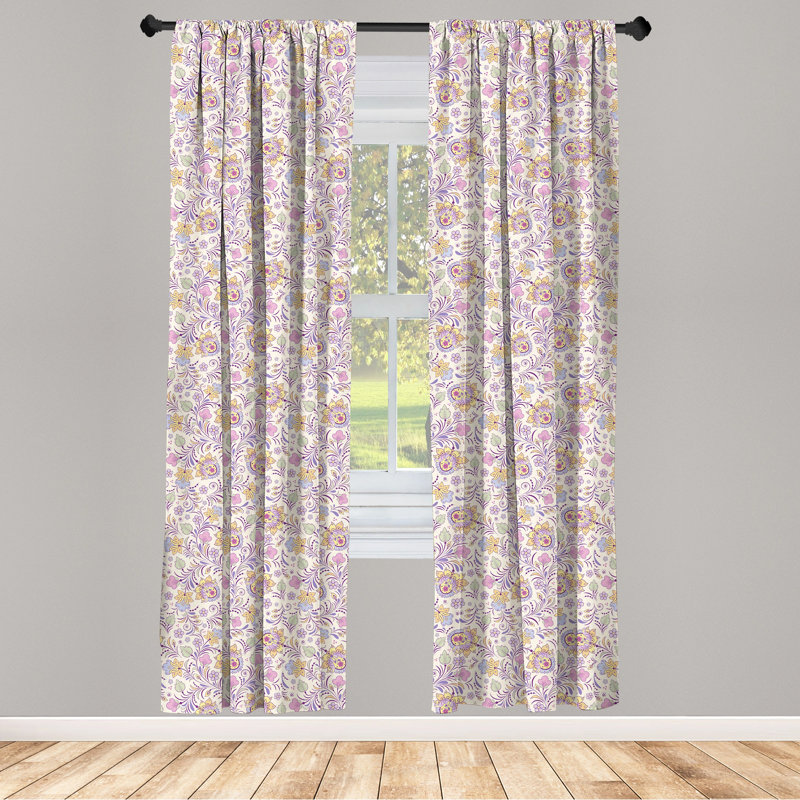 Garden Semi-Sheer Rod Pocket Sliding Panel, 28" x 84"
