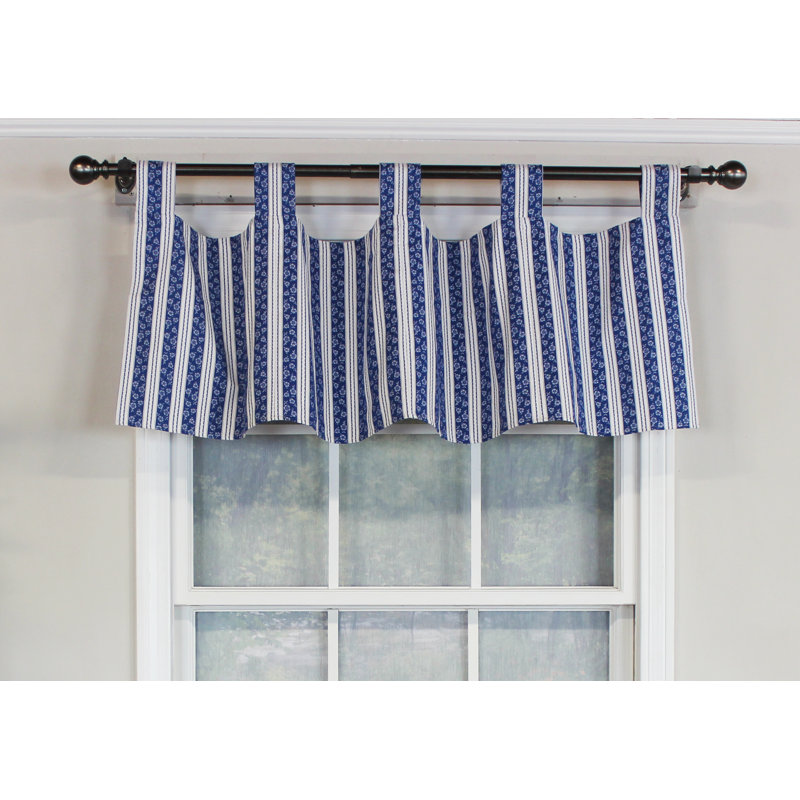 Cantonnière à glaçons à rayures bleues
