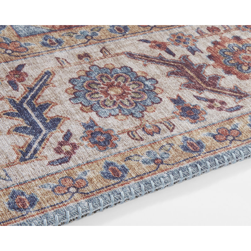 Anthea Machine Woven Blue/Brown Indoor Rug, Runner 80 x 200cm