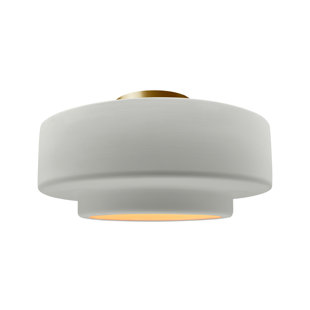 Radiance Ceramic Semi Flush Mount - Replaceable Bulb