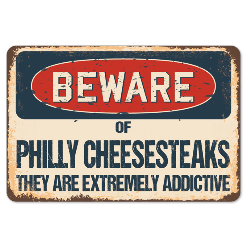 Méfiez-vous des CheesesteAluminium AKS de Philly, H 10 po x l 14 po x P 0,1 po