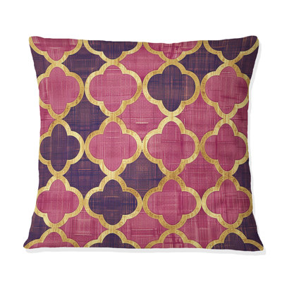 Coussin Magenta Quatrefoil Glam II - Transitional